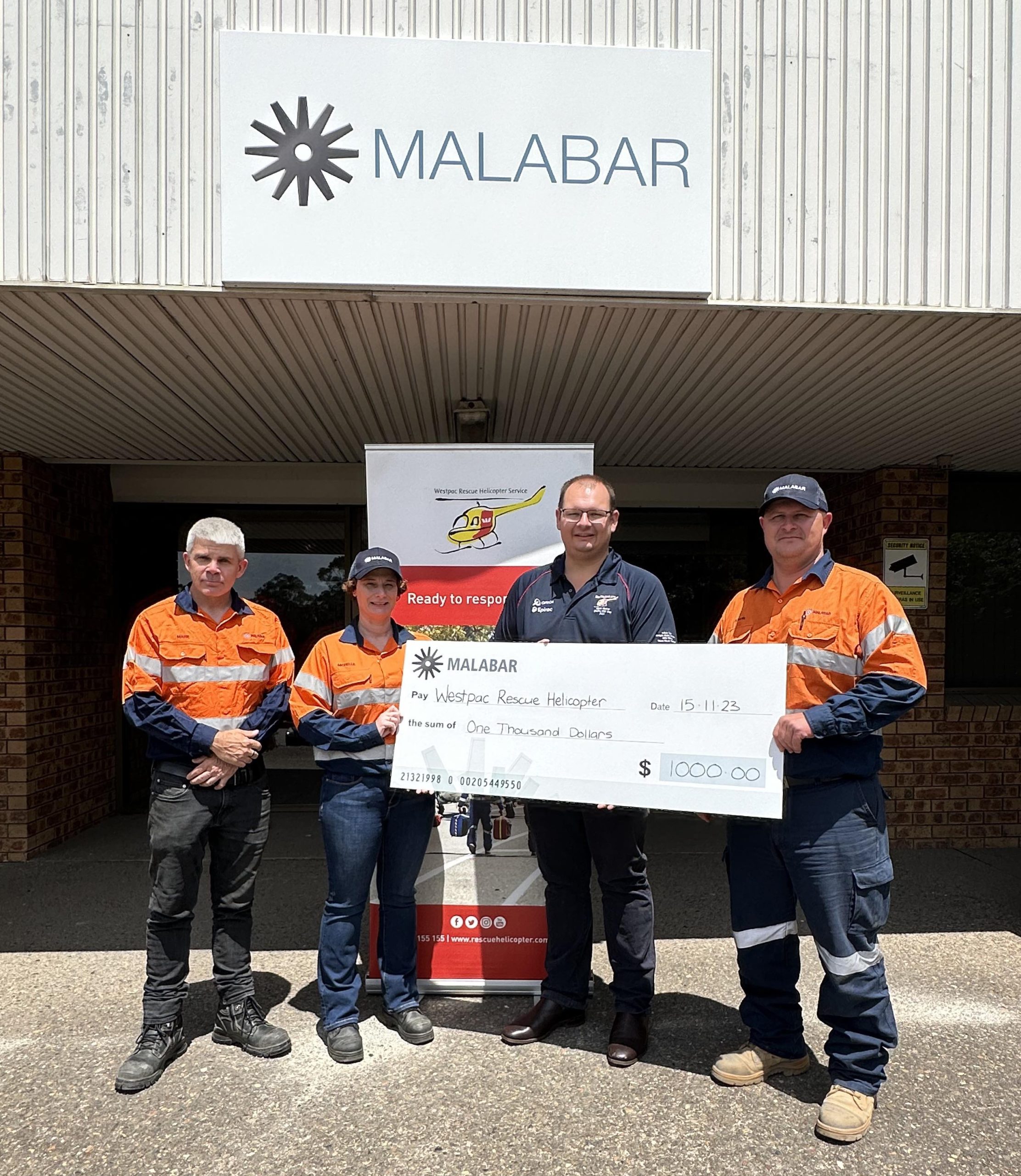 Malabar Resources Supports Westpac Rescue Helicopter in Lifesaving Mission